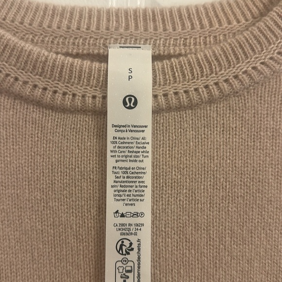 Lululemon Cashmere Sweater in Bone - Picture 3 of 5